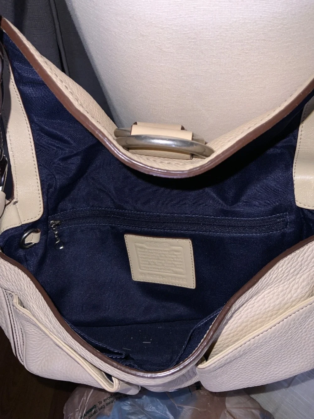 Coach Cream Leather Handbag